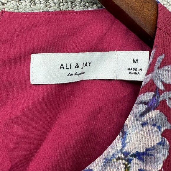 Ali & Jay Maxi Dress Womens Size M Multicolor Bohemian Rhapsody Floral Cut Out - Picture 8 of 13